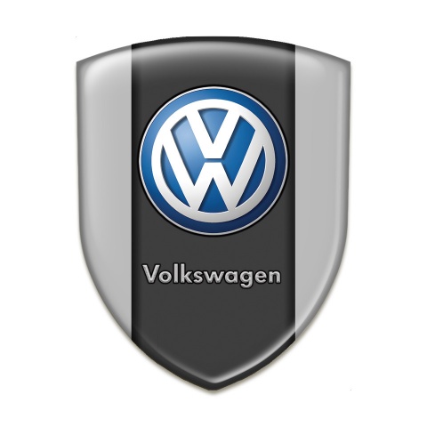 VW Domed Emblem Stylish Grey Print Classic Logo 