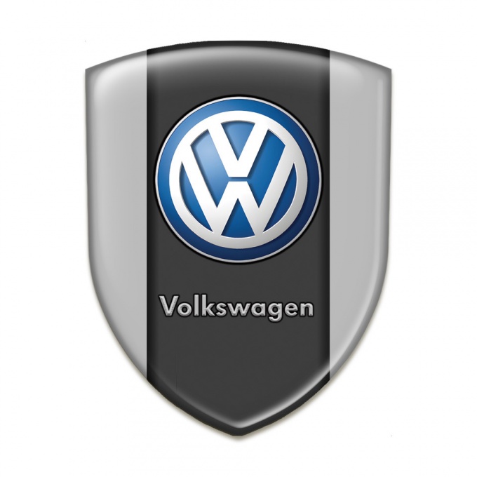 VW Domed Emblem Stylish Grey Print Classic Logo 