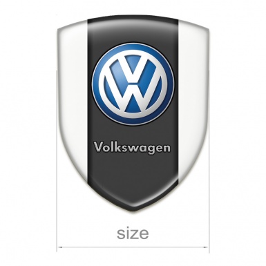 VW Tuning Emblem Racing Edition White Print Classic Logo 