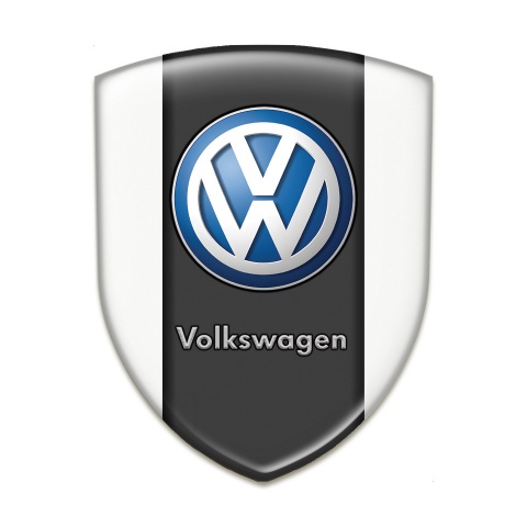 VW Tuning Emblem Racing Edition White Print Classic Logo 