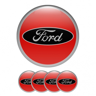 Ford Wheel Stickers for Wheel Center Cap Red