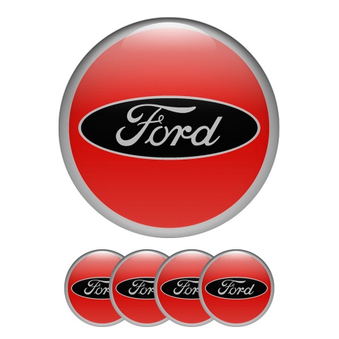 Ford Wheel Stickers for Wheel Center Cap Red