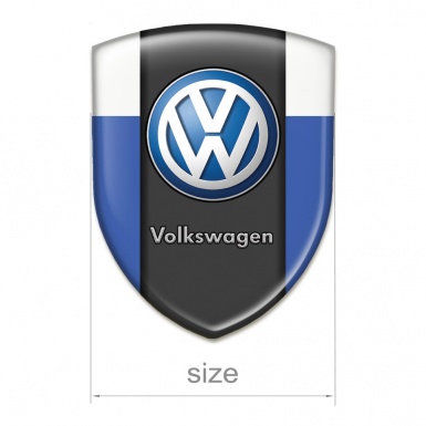 VW Car Interior Badge Blue White Print Classic Logo Style 