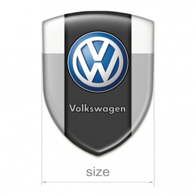 VW Silicone Shield Grey White Print Classic Logo Style 
