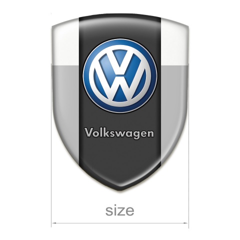 VW Silicone Shield Grey White Print Classic Logo Style 