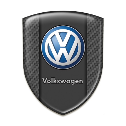VW Emblem Badge Logo Carbon Print and Classic Logo 