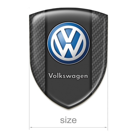 VW Emblem Badge Logo Carbon Print and Classic Logo 