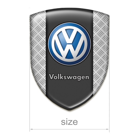 VW Domed Emblem High Quality Metal Mesh Effect and Calassic Logo 