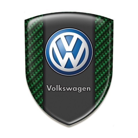 VW Emblem Exterior Green Carbon base Classic Logo 