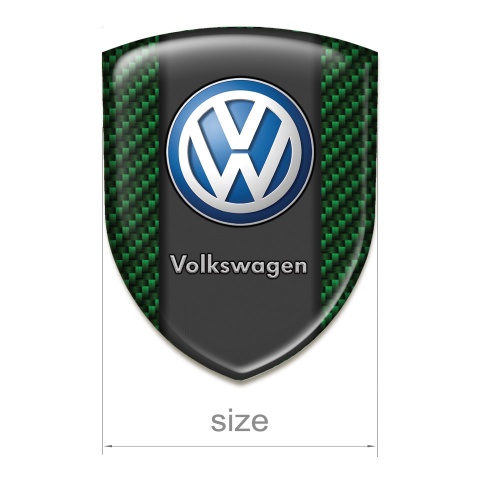VW Emblem Exterior Green Carbon base Classic Logo 