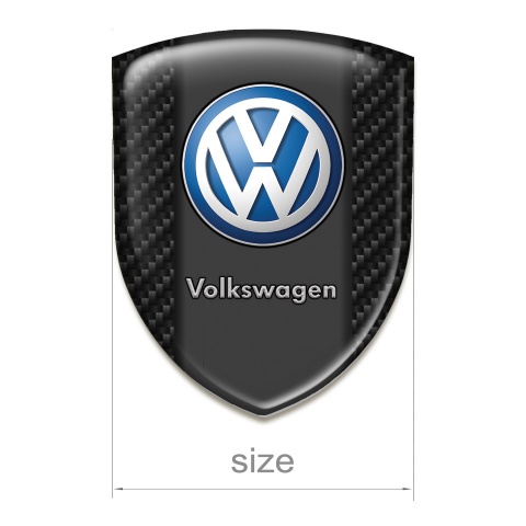 VW Emblem Interior Dark Carbon Base with Classic Logo Design 