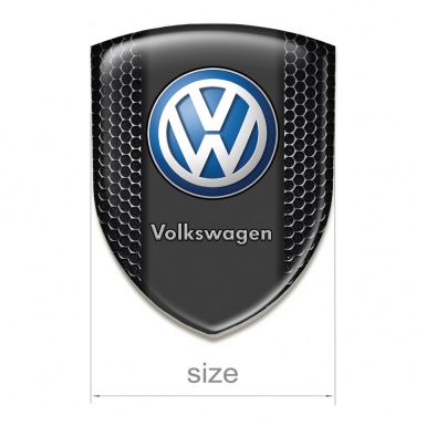 VW Car Interior Badge Perforated Steel Design and Classic Logo 