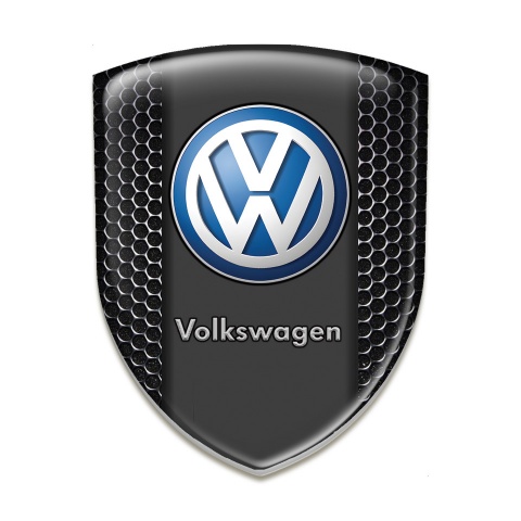 VW Car Interior Badge Perforated Steel Design and Classic Logo 