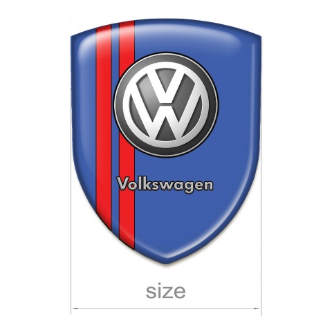 VW Silicone Shield Blue Base Red Stripes Design 