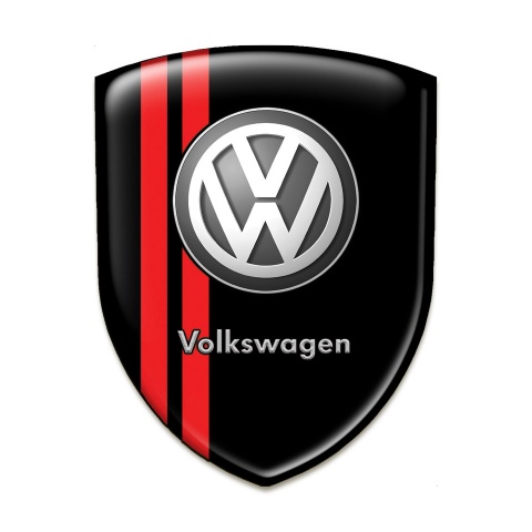 VW Tuning Emblem Black print Red Stripes Edition 