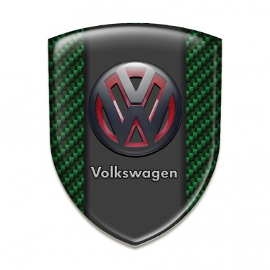 VW Silicone Shield Green Carbon with Two Tone 3D Logo 