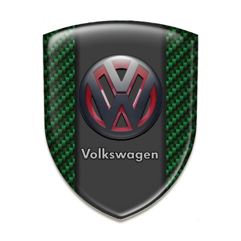 VW Silicone Shield Green Carbon with Two Tone 3D Logo 