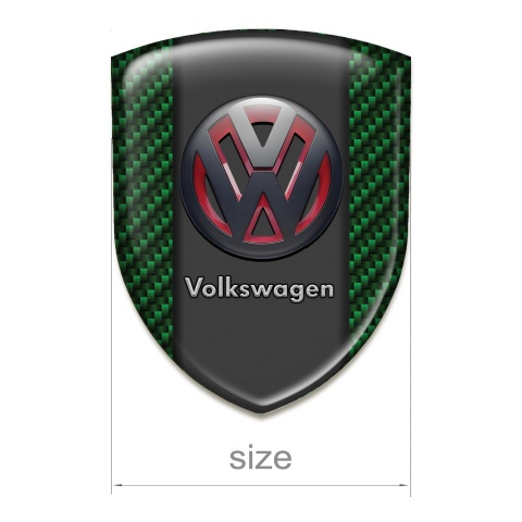 VW Silicone Shield Green Carbon with Two Tone 3D Logo 
