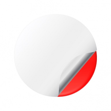 Tesla Wheel Emblems for Center Cap Red Gradient Logo