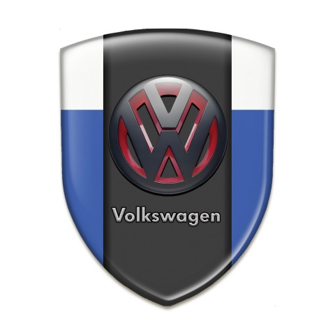 VW Emblem Exterior Blue white Print with Two Tone Logo 