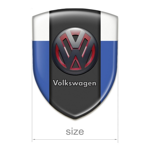 VW Emblem Exterior Blue white Print with Two Tone Logo 