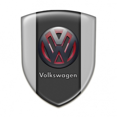 VW Auto Emblem Grey Background 3D Logo Style 