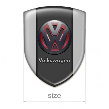 VW Auto Emblem Grey Background 3D Logo Style 
