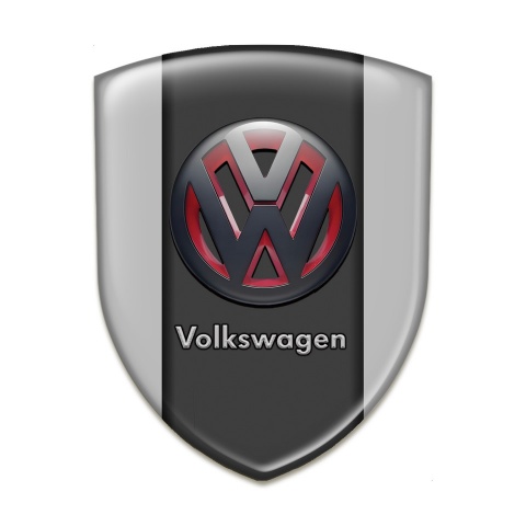 VW Auto Emblem Grey Background 3D Logo Style 