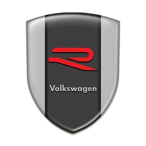 VW Tuning Emblem Grey Background R Edition 