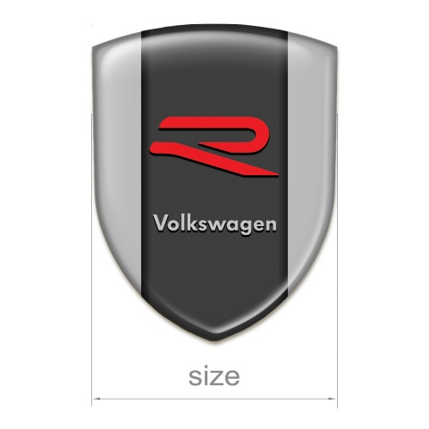 VW Tuning Emblem Grey Background R Edition 