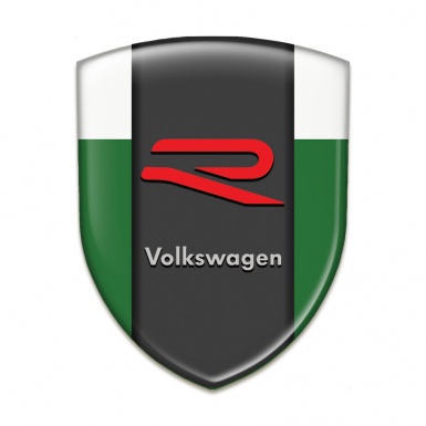 VW Emblem Exterior Green White Base R Logo style 
