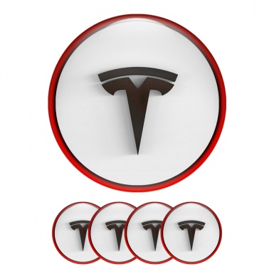 Tesla Wheel Emblems for Center Cap Shadow Logo