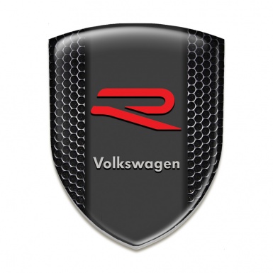 VW Self Adhesive Emblem Logo Perforated Steel base R Logo 