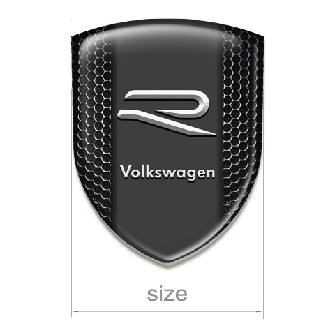VW Resin Sticker High Quality  Perforated Steel R Design 