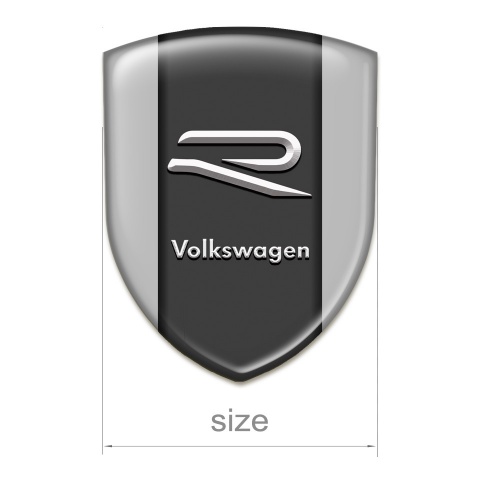VW Silicone Shield Grey Print R Logo Design 