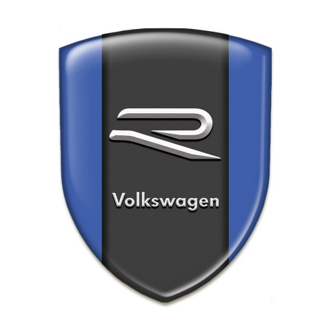 VW Emblem Badge Logo Blue Print Grey Logo 