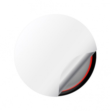 Tesla Wheel Stickers Center Cap Grey Red