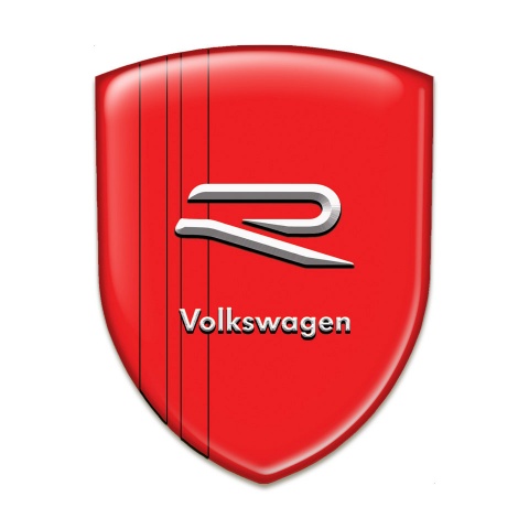 VW Emblem Exterior Red Design R Logo 
