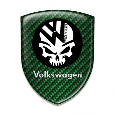 VW Silicone Shield Green Carbon Skull Logo 