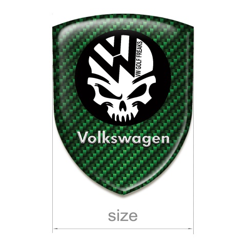 VW Silicone Shield Green Carbon Skull Logo 