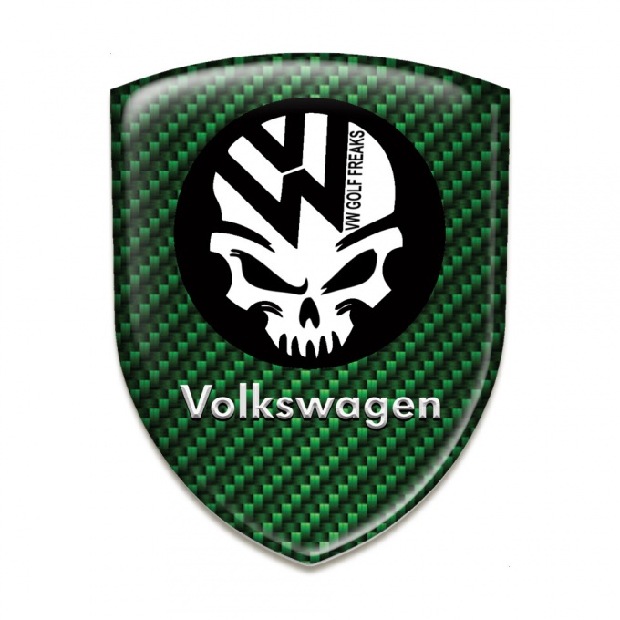 VW Silicone Shield Green Carbon Skull Logo 