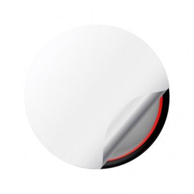 Tesla Wheel Emblems Center Cap Grey Red