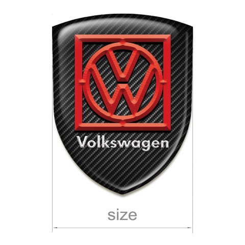 VW Tuning Emblem Dark Carbon Base Frame Logo Dsign 