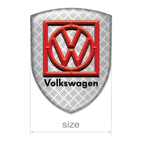VW Self Adhesive Car logo Emblem Mesh Effect Base Frame Logo Style 