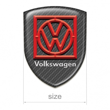 VW Car Interior Badge Carbon Background Frame Logo Style 
