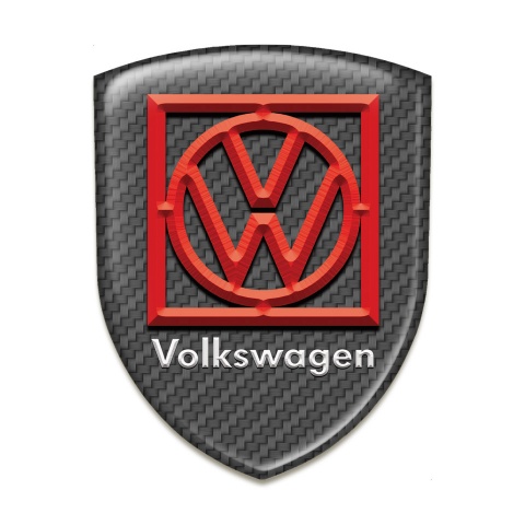 VW Car Interior Badge Carbon Background Frame Logo Style 