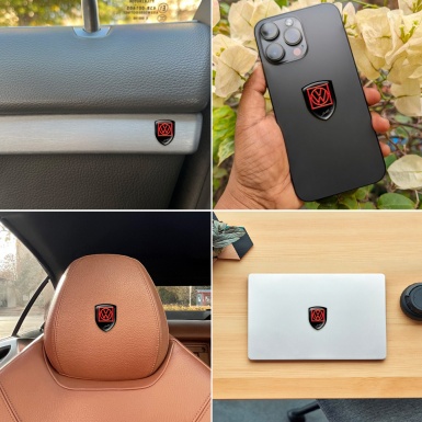 VW Silicone Car Decal Badge Black Print Red Logo limited Edition Style 