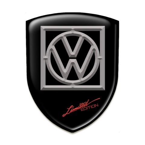 VW Silicone Badge Black print Frame logo Limited Edition 