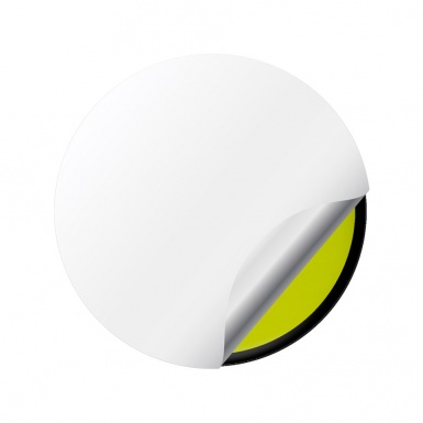 Tesla Wheel Silicone Emblems Center Cap 3D Yellow