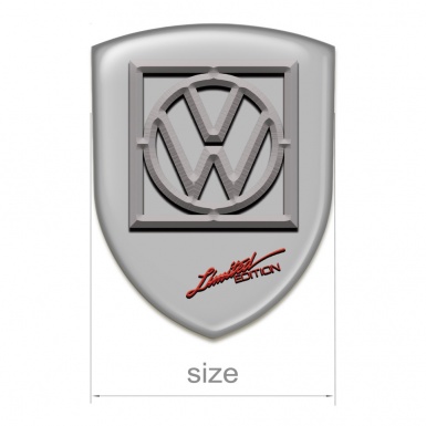 VW Silicone Shield Grey Print Frame Logo Limited Edition Style 